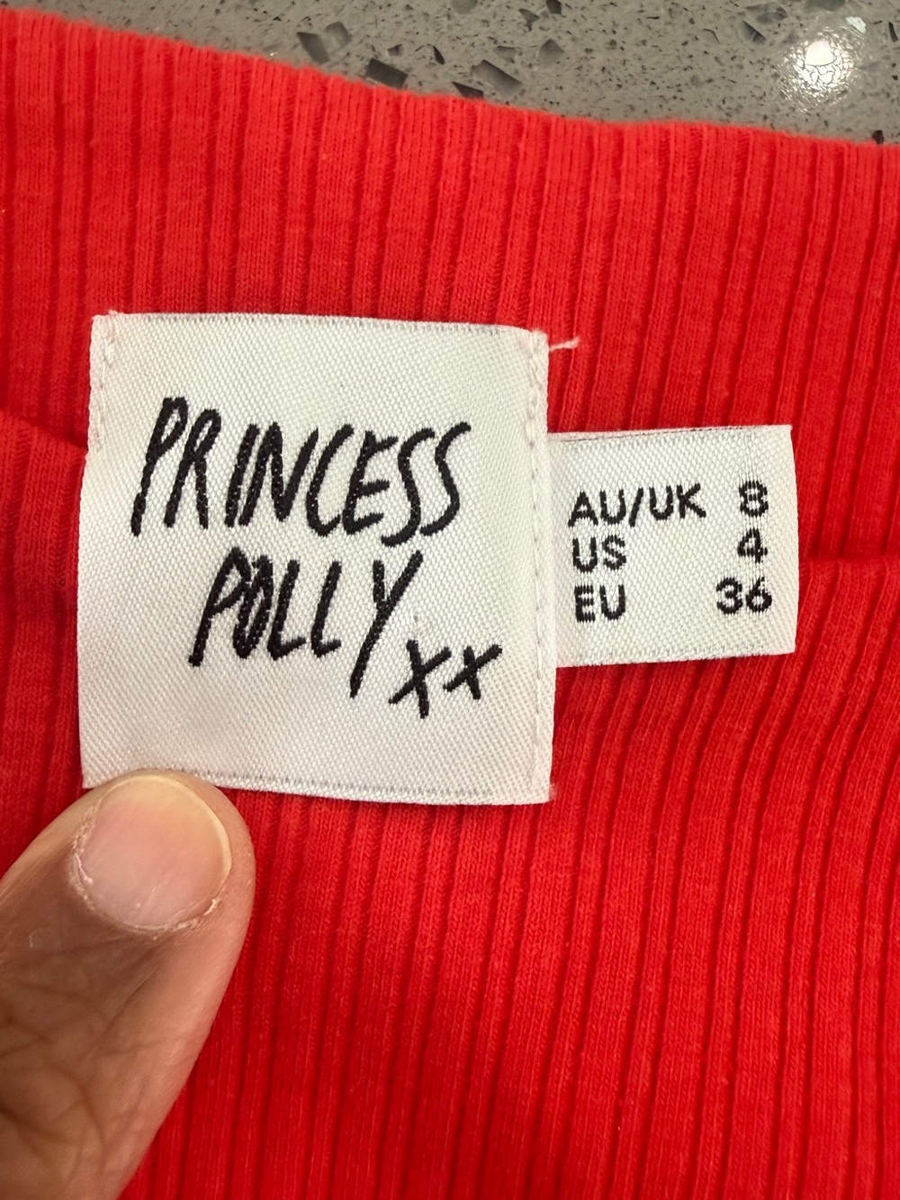 Princess Polly Red Ribbed Tank Top - Picture 5 of 9